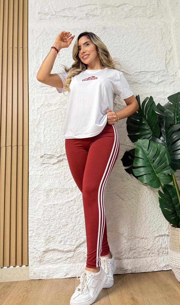 Leggins + Franela Adidas Barra